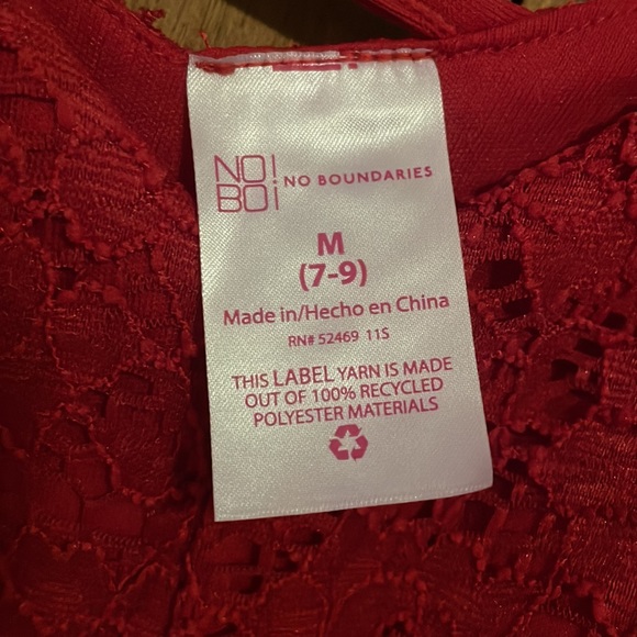 No Boundaries. Red Maxi Romper. Brand new with tags! Medium 7-9 - Picture 4 of 4